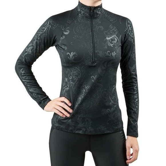Nike Tops - Nike Women's Dri-Fit 1/4 Zip Royal Print Pullover Long Sleeve, Size M Running